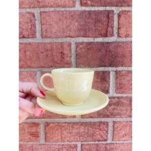 Yellow Fiestaware Cup & Saucer Set